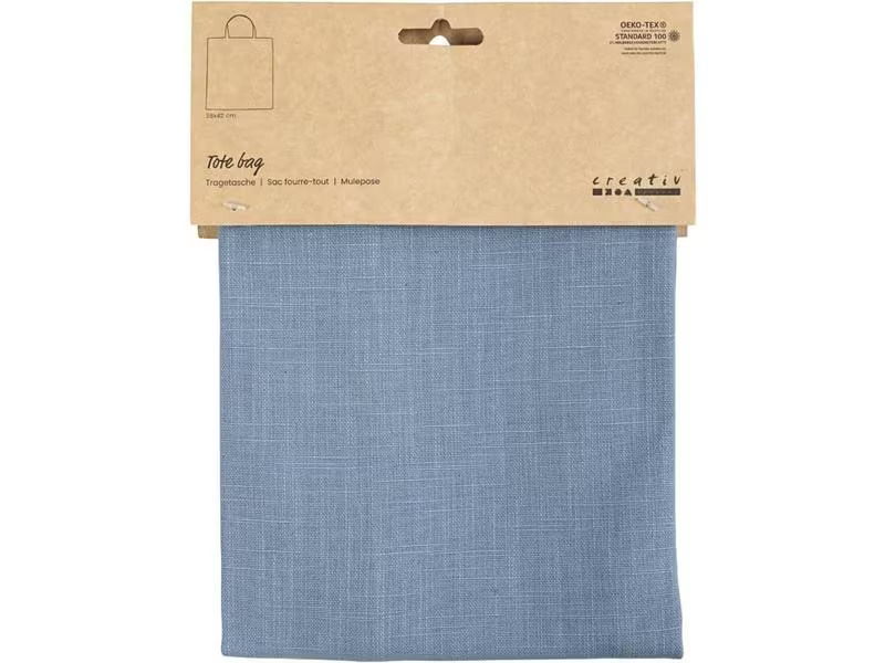 Creativ Company Stoffbeutel Blau, 38 x 42 cm