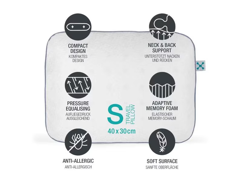 Smartsleep Nackenkissen Travel S 40 x 30 x 10 cm