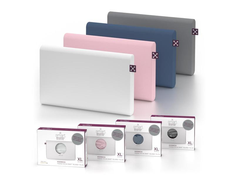 Smartsleep Kopfkissenbezug Relaxing + XL 60 x 40 x 7 cm, Grau