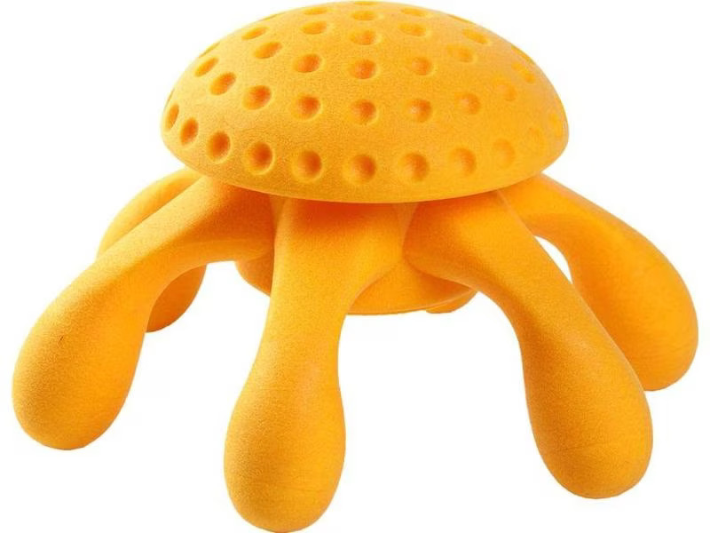 KIWI WALKER Hunde-Spielzeug Octopus Orange, S, 13 x 13 x 7 cm