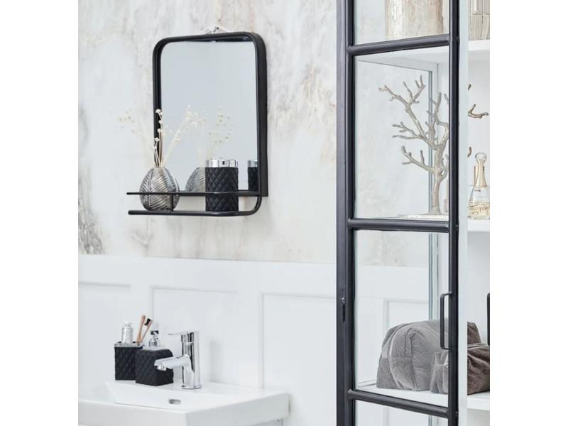 Lene Bjerre Spiegel Hildia 40 x 17 x 50 cm, Schwarz