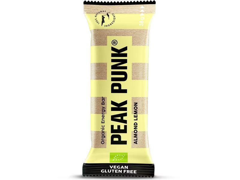 PEAK PUNK Riegel Bio Energy Bar – Almond Lemon 15 x 38 g