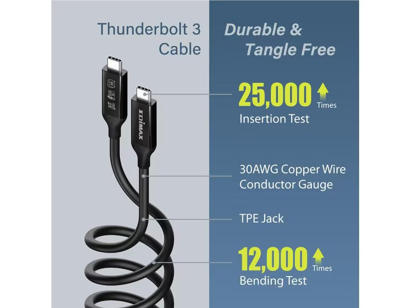 Edimax Thunderbolt 3-Kabel 40 Gbps USB C - USB C 2 m