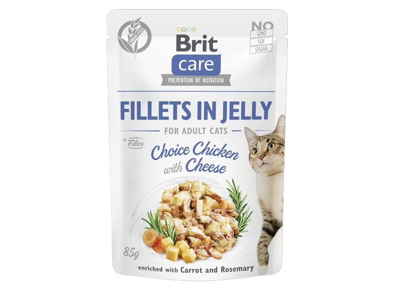 Brit Nassfutter Care Fillets Gelée Huhn &amp; Käse, 85 g