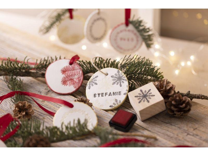 Creativ Company Bastelset Weihnachtskugeln Ton