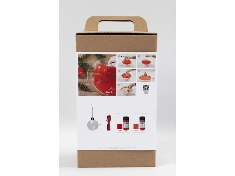 Creativ Company Bastelset Weihnachtskugeln Marmorieren