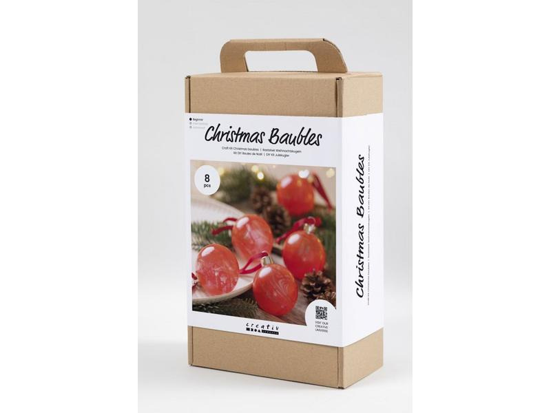 Creativ Company Bastelset Weihnachtskugeln Marmorieren