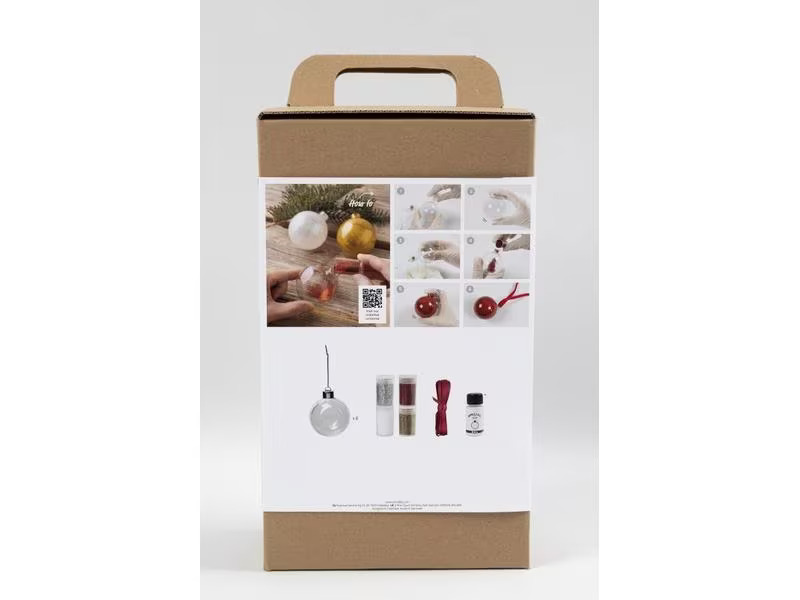 Creativ Company Bastelset Weihnachtskugeln Glitzer