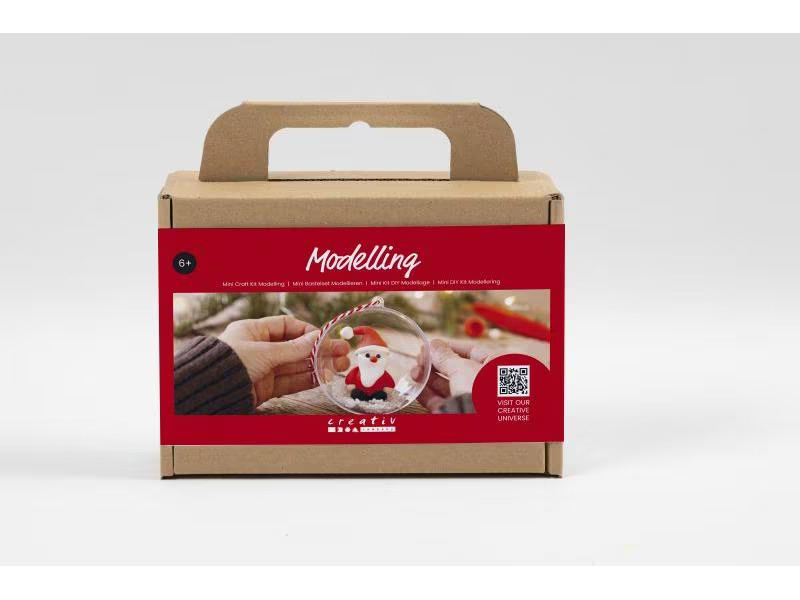 Creativ Company Bastelset Modellieren Weihnachtskugeln, Nikolaus