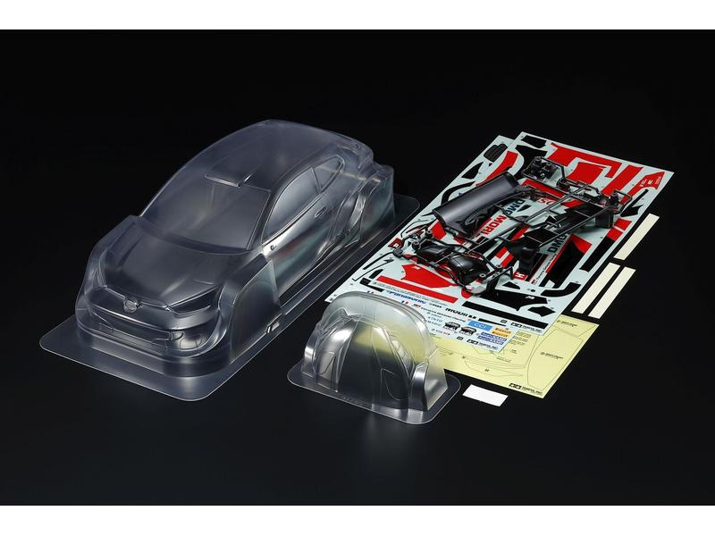 Tamiya Karosserie Toyota GT Yaris Gazoo WRT Rally unlackiert, 1:10
