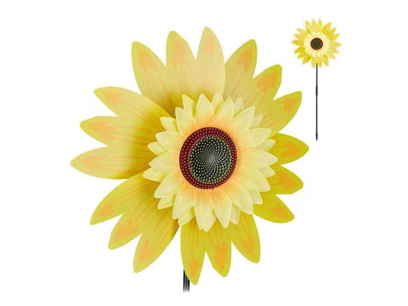 relaxdays Windrad Sonnenblume 70 cm