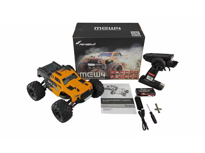 Amewi Monster Truck MEW4 Brushless 4WD RTR, 1:16