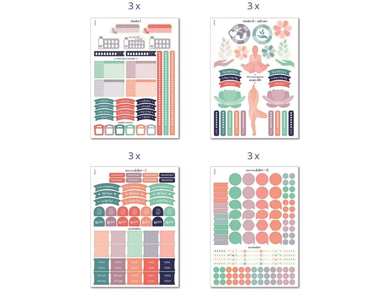 Z-Design Motivsticker Planner Tracker &amp; Orga 12 Blatt, 690 Sticker