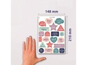 Z-Design Motivsticker Planner Icons &amp; Deko 12 Blatt, 1.356 Sticker