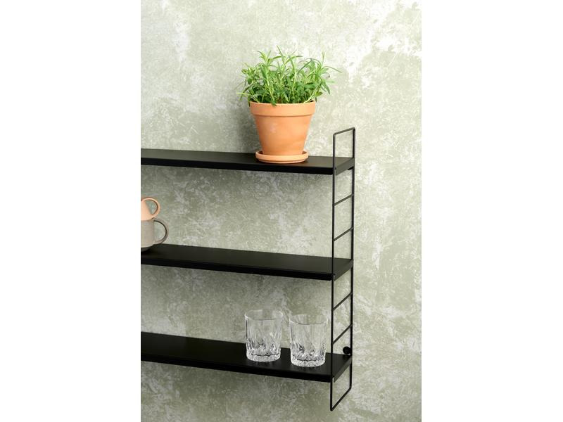 Schou Wandregal 58 x 16 x 58 cm, Schwarz