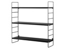 Schou Wandregal 58 x 16 x 58 cm, Schwarz
