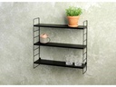 Schou Wandregal 58 x 16 x 58 cm, Schwarz
