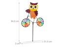 relaxdays Windrad Eule 2er Set, 84.5 cm