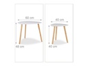 relaxdays Beistelltisch 2er Set 40/60 x 40/48 cm, Nature/Weiss