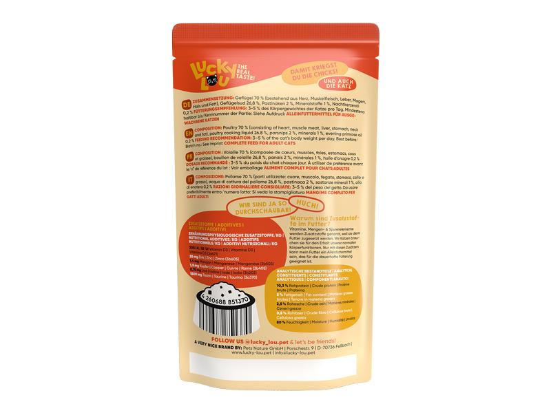 Lucky Lou Nassfutter Lifestage Adult Geflügel, 125 g