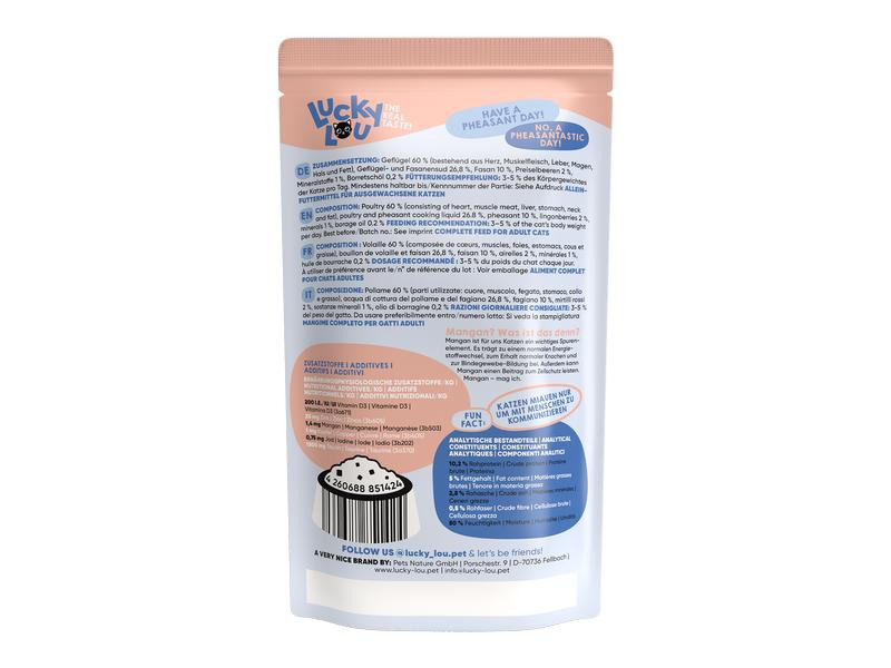 Lucky Lou Nassfutter Lifestage Adult Geflügel &amp; Fasan, 125 g