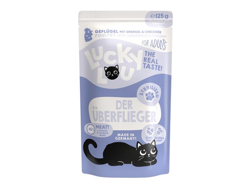 Lucky Lou Nassfutter Lifestage Sterilized Geflügel, 125 g