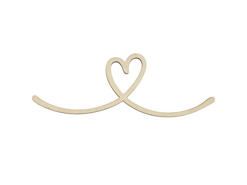Rico Design Holzartikel Herz 26 x 11 cm, magnetisch