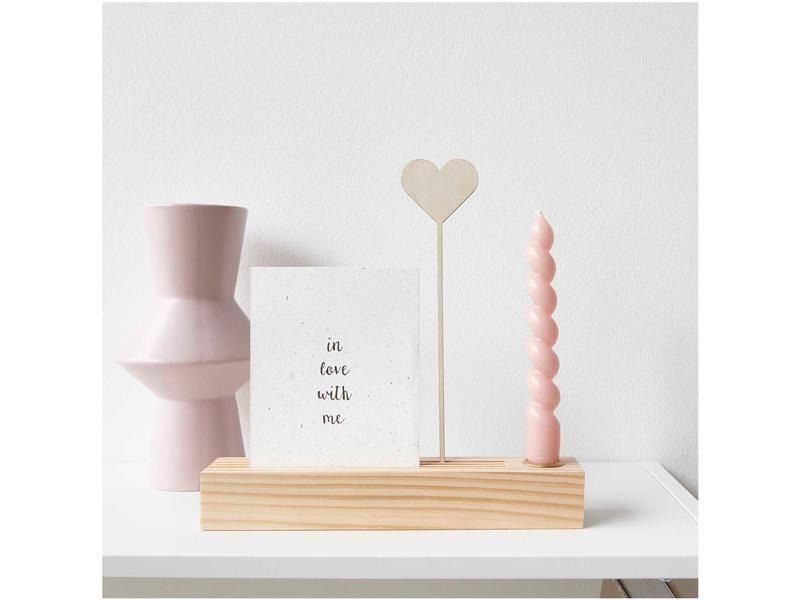 Rico Design Holzartikel Herz gefüllt, 26 x 5 cm