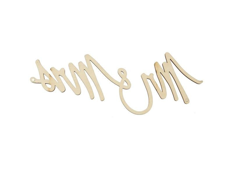 Rico Design Holzartikel Mr &amp; Mrs 28 x 11 cm, magnetisch