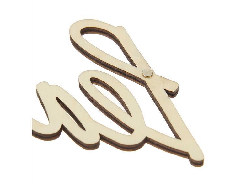 Rico Design Holzartikel Peace &amp; Love 28 x 14 cm, magnetisch