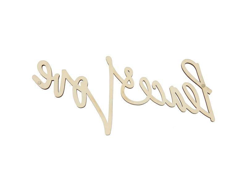 Rico Design Holzartikel Peace &amp; Love 28 x 14 cm, magnetisch