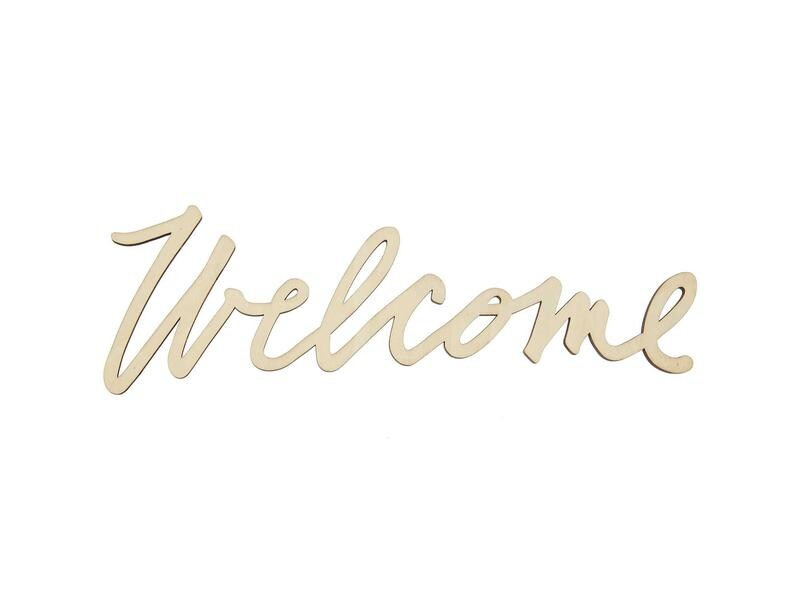 Rico Design Holzartikel Welcome 29 x 10 cm, magnetisch