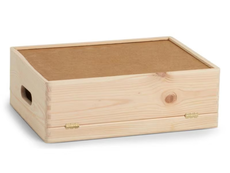 Zeller Present Aufbewahrungskiste mit Deckel 40 x 14 cm, Nature