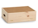 Zeller Present Aufbewahrungskiste mit Deckel 40 x 14 cm, Nature