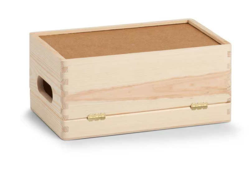 Zeller Present Aufbewahrungskiste mit Deckel 30 x 14 cm, Nature
