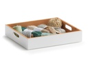 Zeller Present Aufbewahrungskiste 30 x 6 cm, Weiss