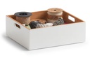 Zeller Present Aufbewahrungskiste 30 x 10.5 cm, Weiss