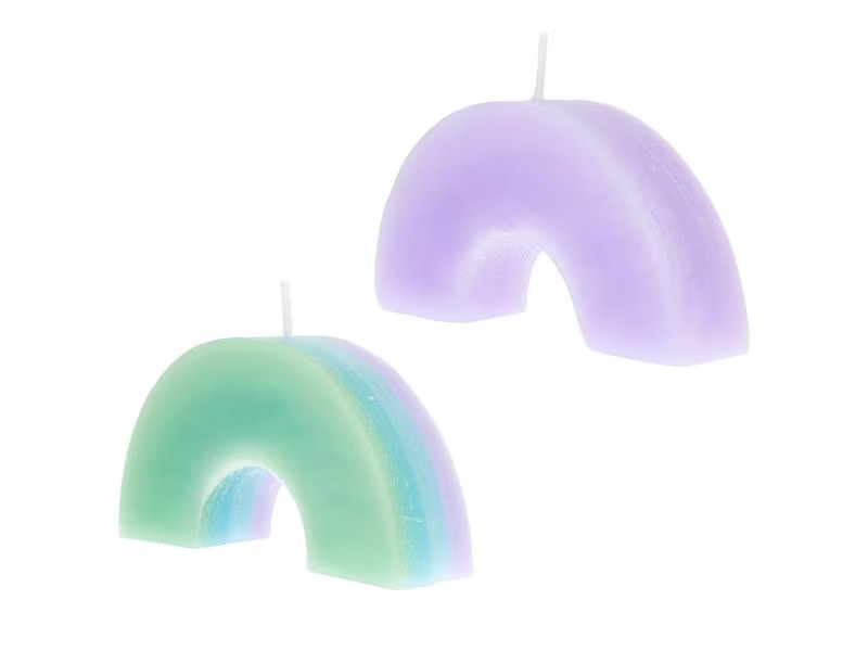 Rico Design Kerzengiessform Regenbogen flach, 118 x 69 x 30 mm