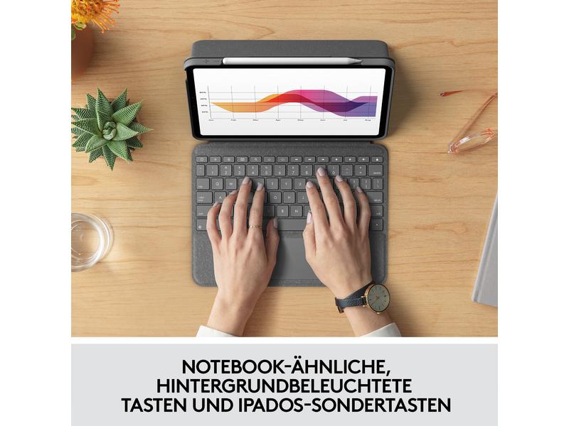 Logitech Tablet Tastatur Cover Folio Touch iPad Air (4. Gen)