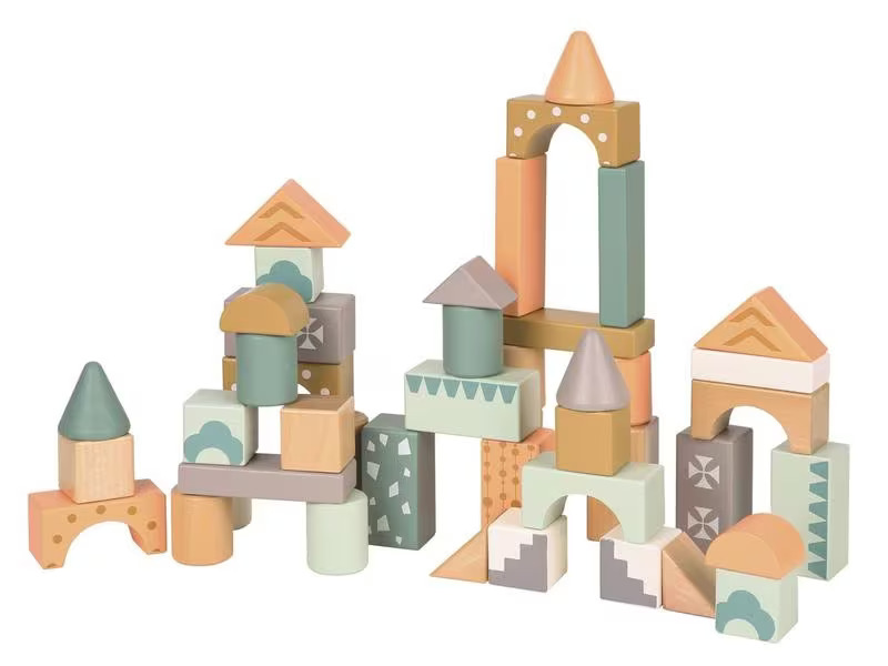 Spielba Holzspielwaren Holzbausteine 100 Stück