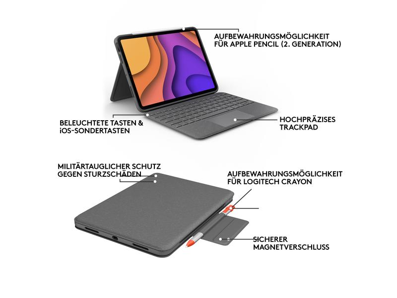 Logitech Tablet Tastatur Cover Folio Touch iPad Air (4. Gen)