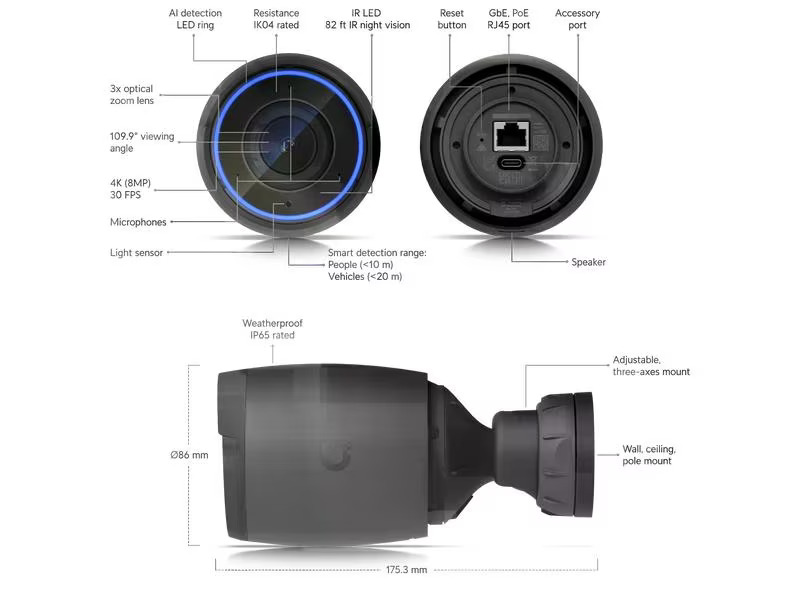 Ubiquiti Netzwerkkamera AI Professional