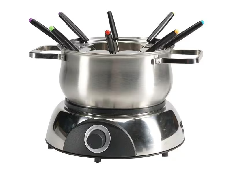 Nouvel Fleischfondue-Set Silva 10 Teile, Silber