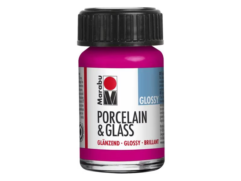 Marabu Glas- und Porzellanfarbe 131 Himbeere, 15 ml