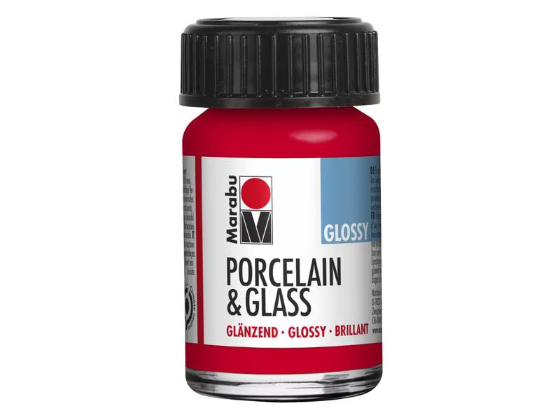 Marabu Glas- und Porzellanfarbe 125 Kirsche, 15 ml