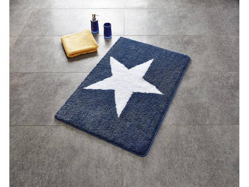 Ridder Badteppich Star 60 x 90 cm, Grau/Weiss
