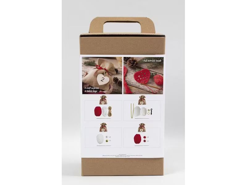 Creativ Company Adventskalender Bastelset Häkeln, 4 Stück