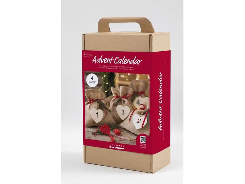 Creativ Company Adventskalender Bastelset Häkeln, 4 Stück