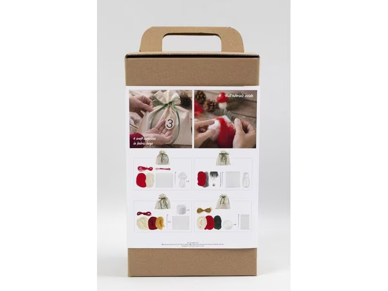 Creativ Company Adventskalender Bastelset Filzen, 4 Stück