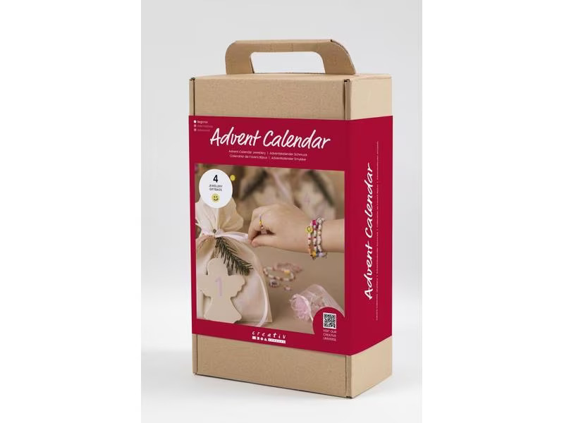 Creativ Company Adventskalender Bastelset Schmuck, 4 Stück